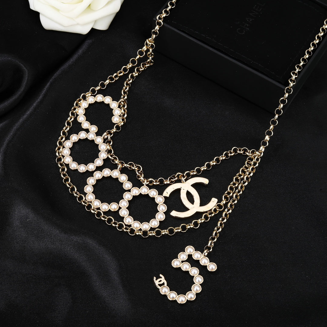 CHANEL 25S CHAIN BELT WITH PEARL 612634 mysite