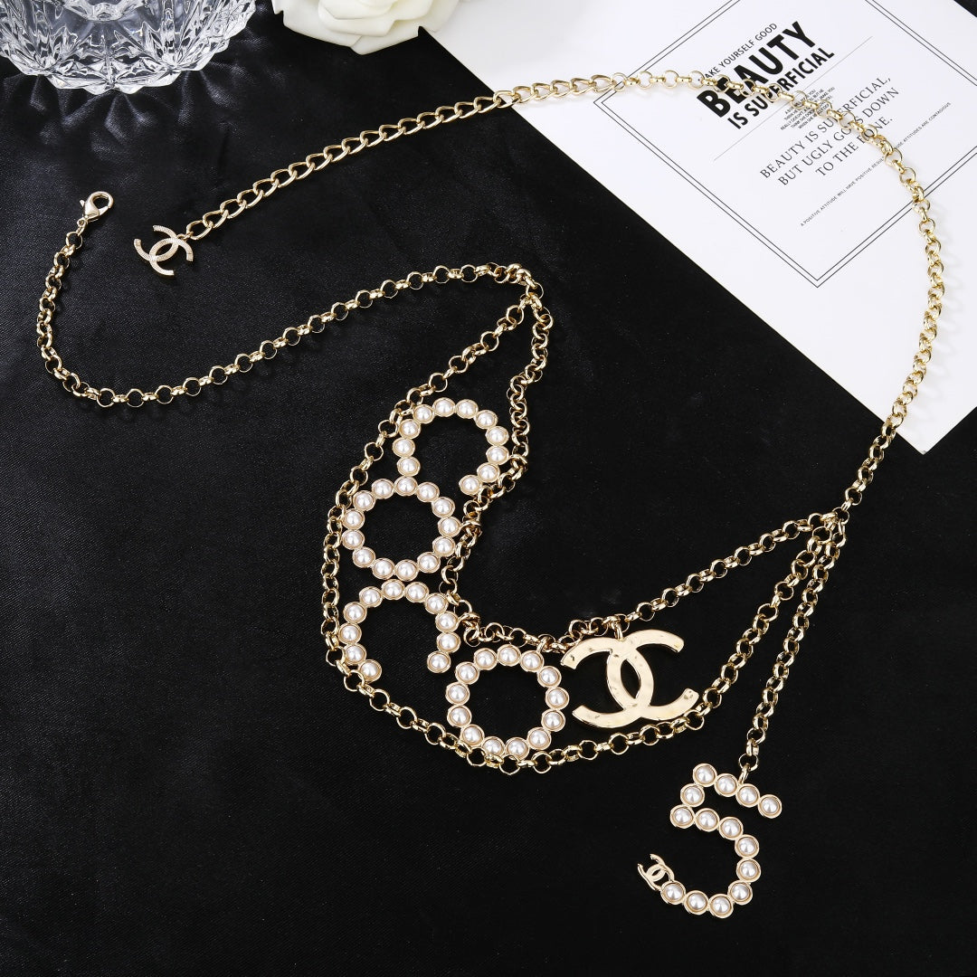 CHANEL 25S CHAIN BELT WITH PEARL 612634 mysite