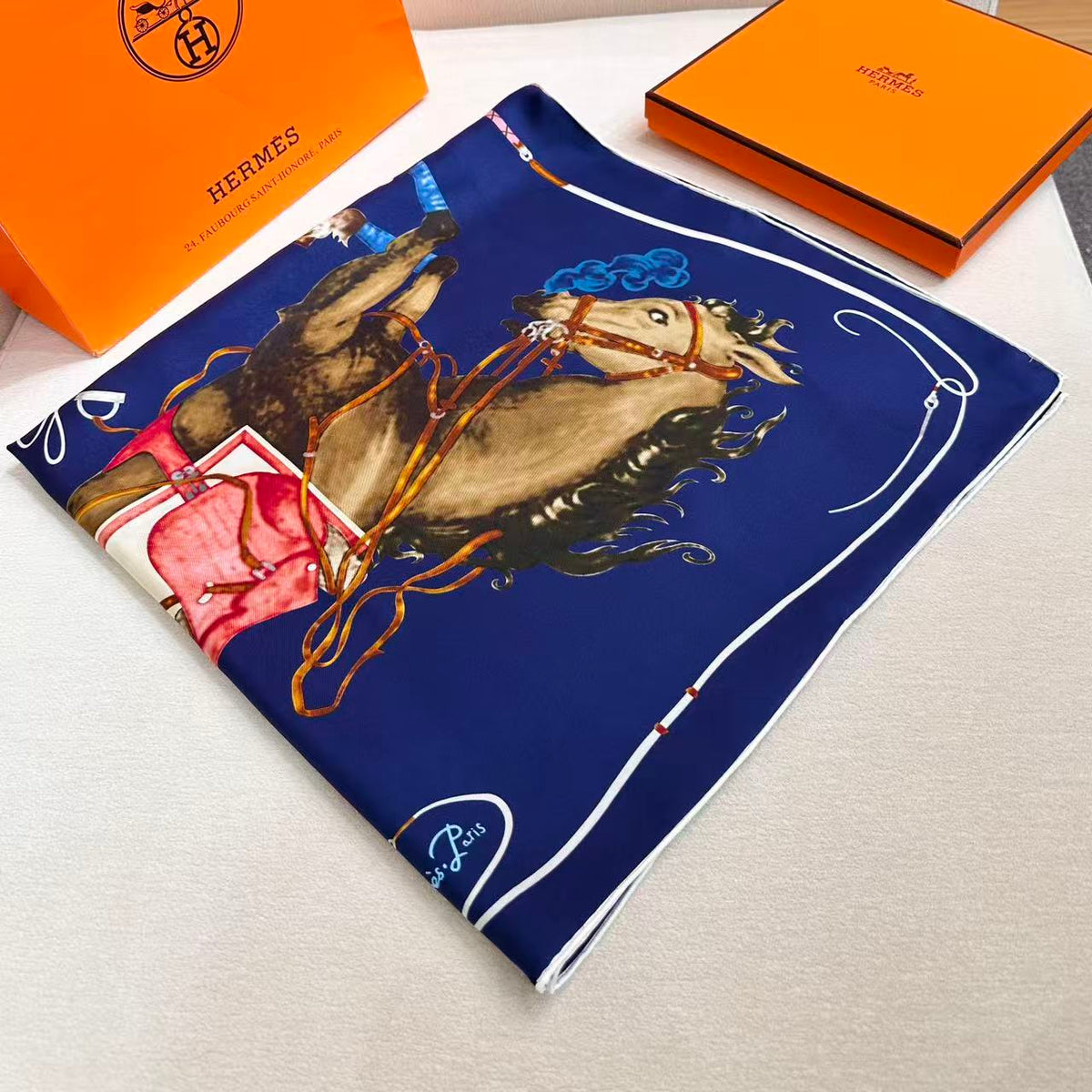 HERMES 26S SCARF 90 IN SILK 303189