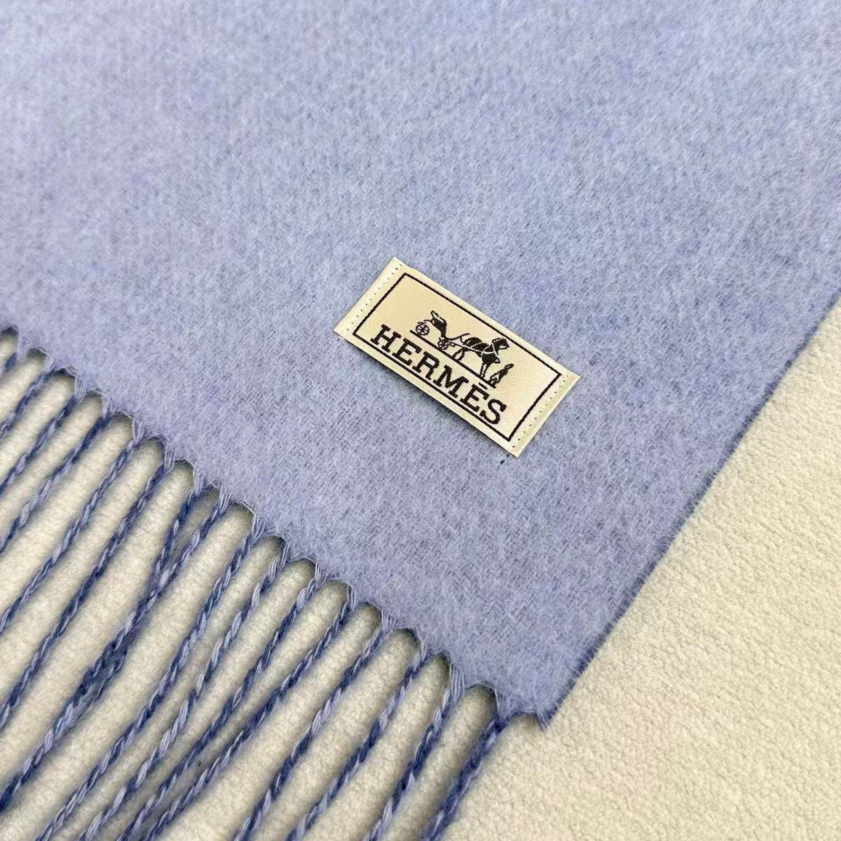 HERMES 26S SCARF 190 IN CASHMERE WOOL BLEND 492376