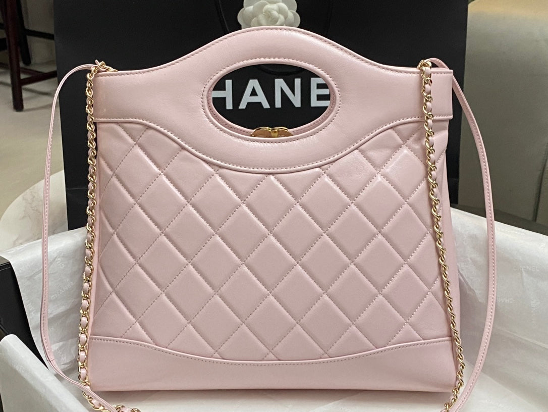 CC SMALL 30 SHOPPING BAG IN LIGHT PINK CALFSKIN