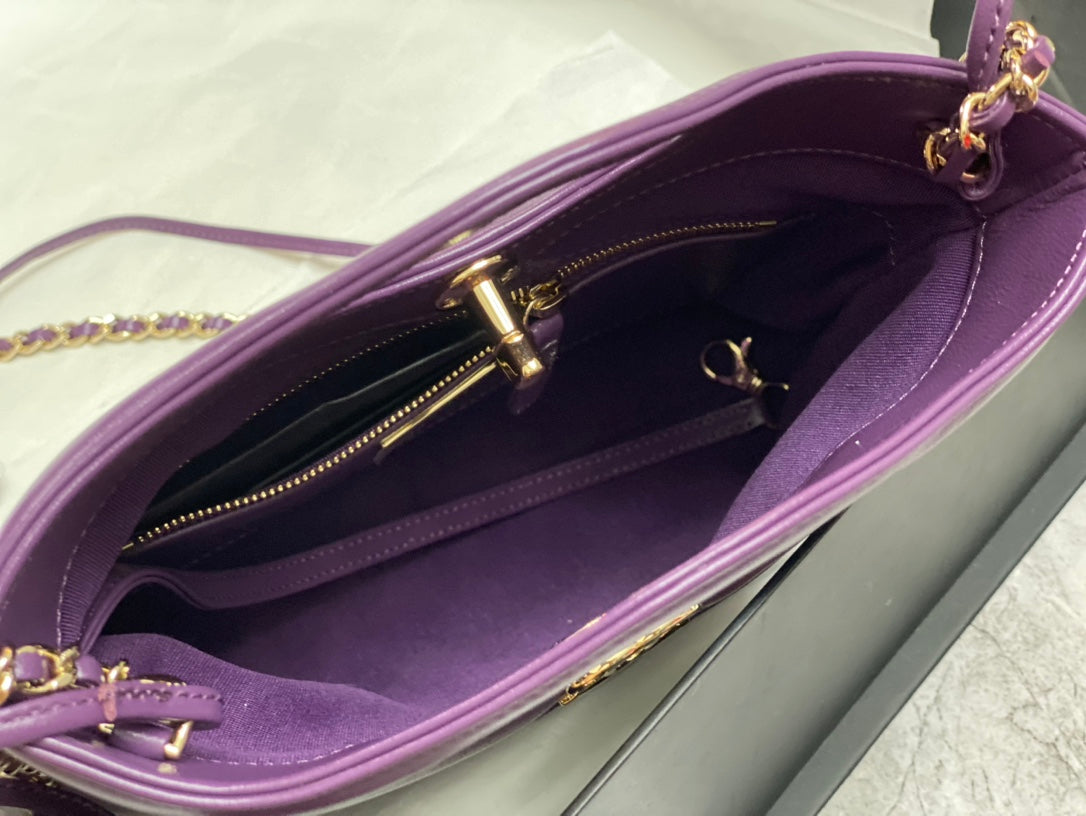 CC MINI 23 SHOPPING BAG IN VIOLET PURPLE CALFSKIN