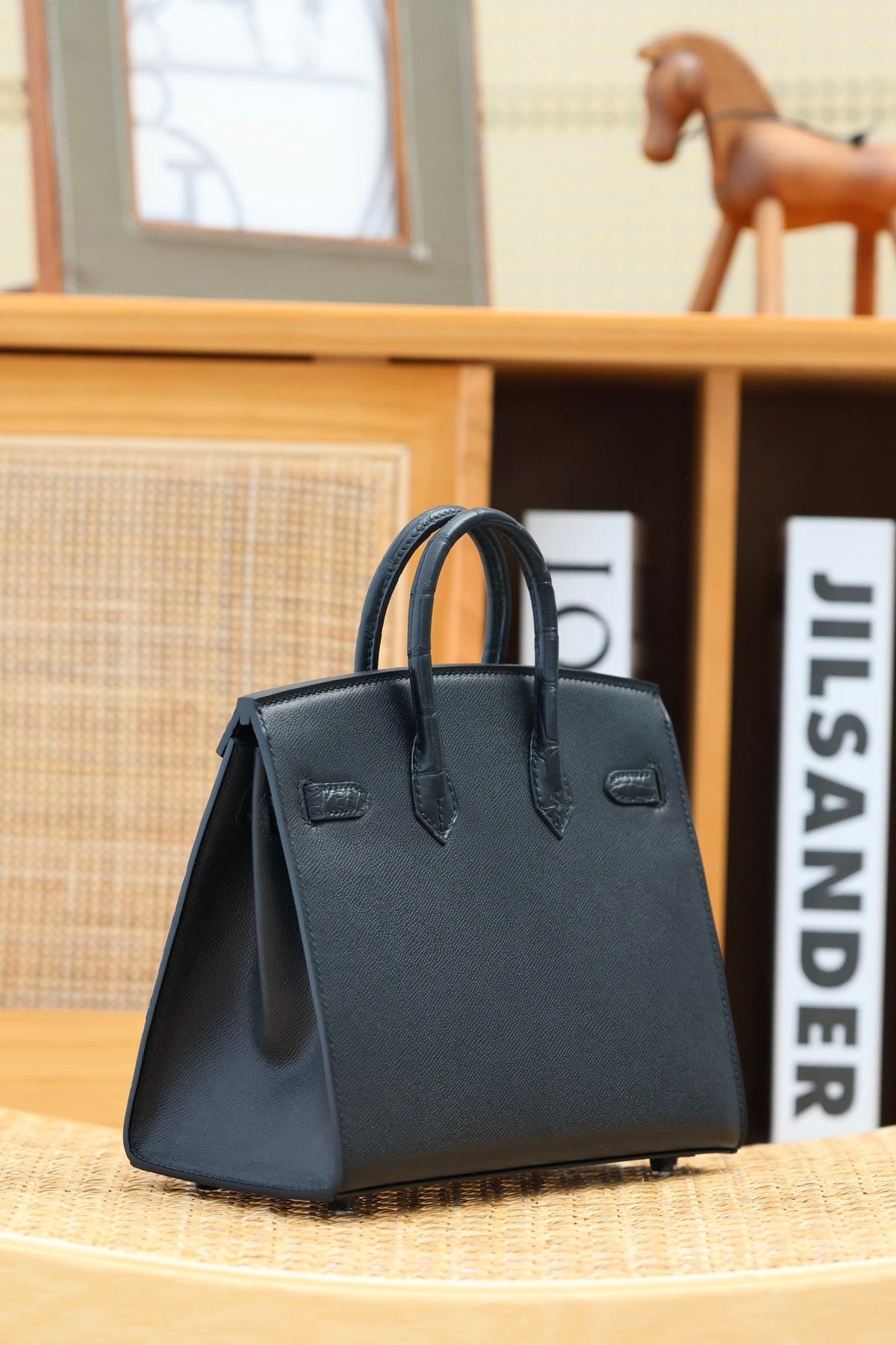 BIRKIN FAUBOURG TOUCH 20 IN BLACK CALFSKIN WITH SILVER HARDWARE