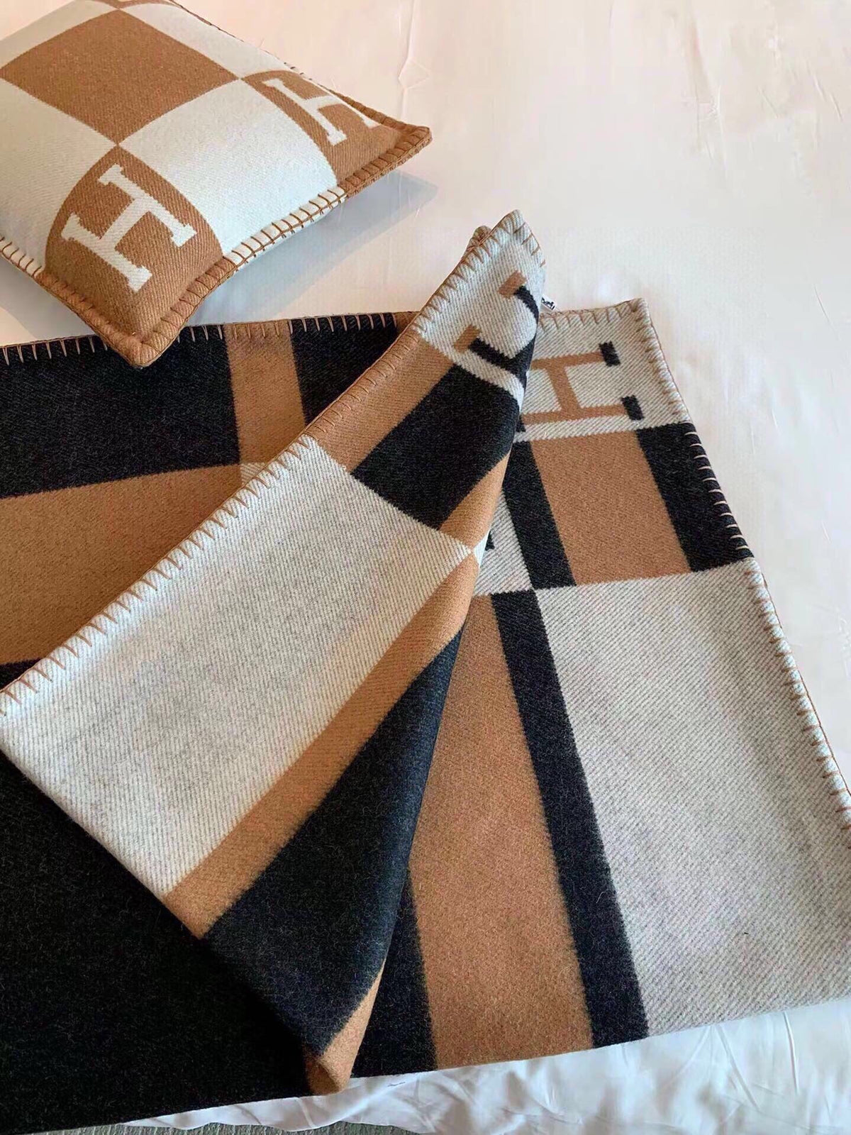 BLANKET 170 CM IN COLORFUL WOOL AND CASHMERE 118341
