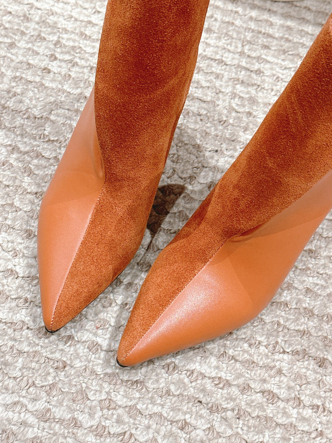 HILONA 6 CM ANKLE BOOTS IN BRONZE BROWN CALFSKIN AND SUEDE