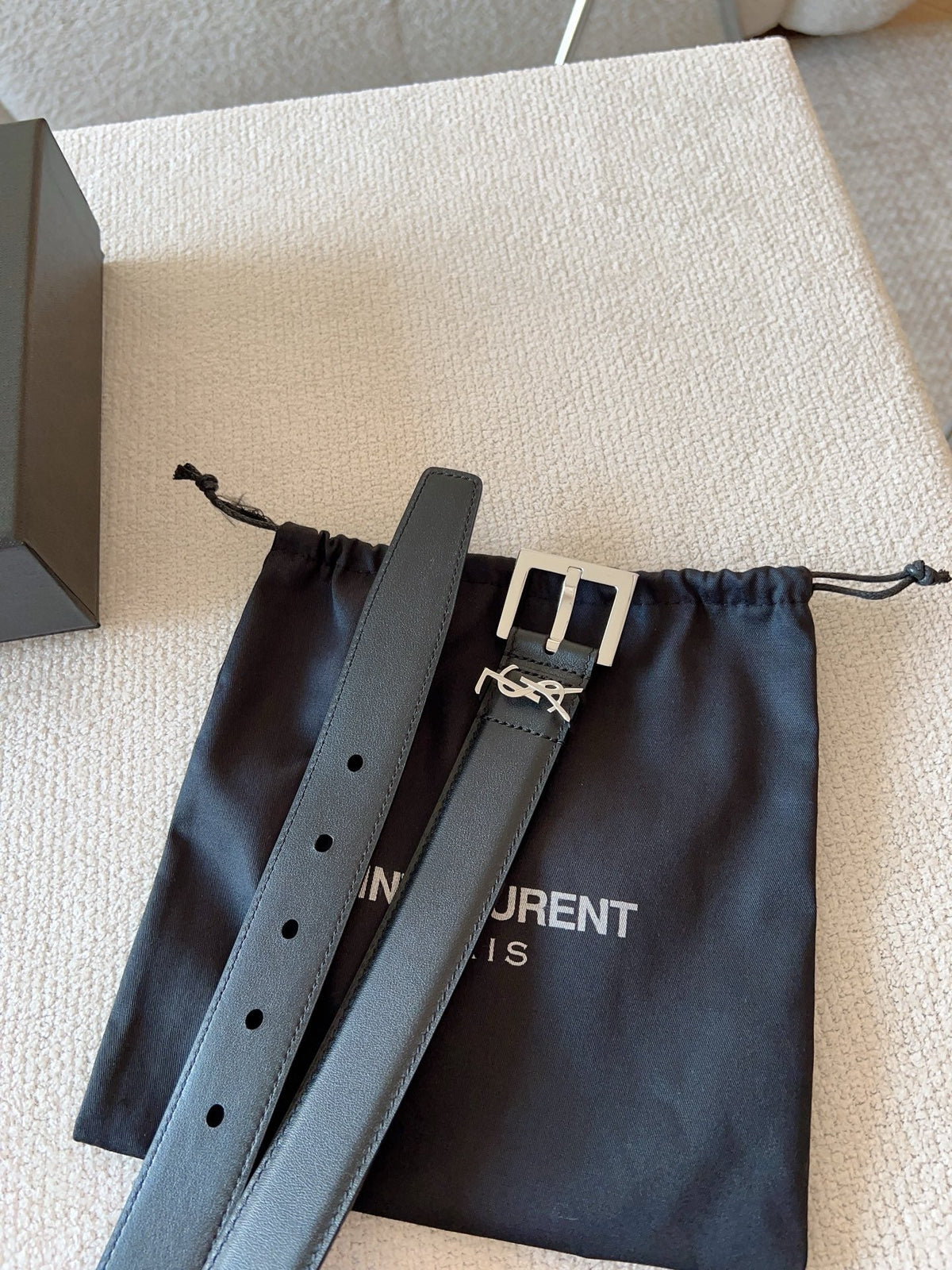 YSL 25S BELT 30 MM IN BLACK CALFSKIN 588784 mysite